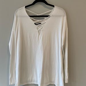 Boutique White Winter Sweater